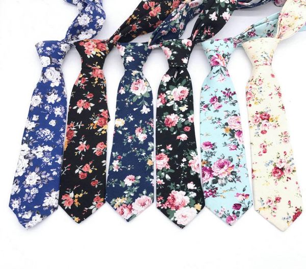 

floral ties fashion cotton print tie for men slim suits vestidos needle ties necktie party ties vintage printed gravatas drop ship9283759, Red;black
