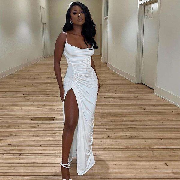 

womens pleated slit pockets collar suspender dress temperament slim party, Black;gray