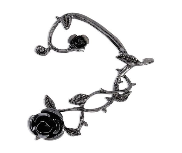 

summer 2022 new vintage dark tie ear hanging rose exaggerated earrings do old wound fashion accessories party5982934, Silver