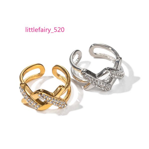 

pendant necklaces 2023 fashion jewelry charm jewelry stainless steel plated 18k gold cz zircon x cross ring moissanite ring for women, Silver