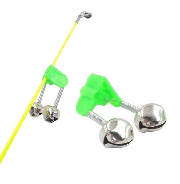 

100pcslot fishing bite alarms fishing rod bell rod clamp tip clip bells ring green abs fishing accessory outdoor metal9064612