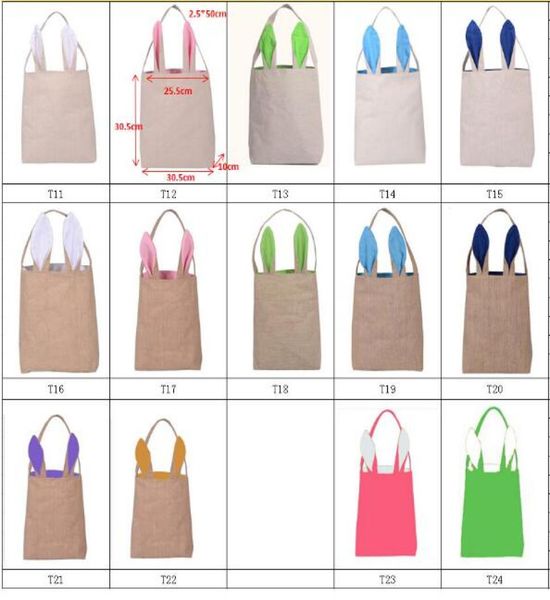 

burlap easter basket with bunny ears 14 colors bunny ears basket cute easter gift bag rabbit ears put easter eggs4114935, Black