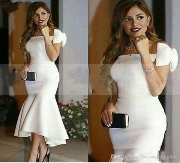 

selling mermaid evening party dresses robe de soiree bows high low formal prom gowns maid of honor dress3919165, Black;red