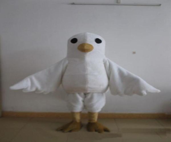 

2018 white bird mascot costume for to wear for for party2084715, Red;yellow