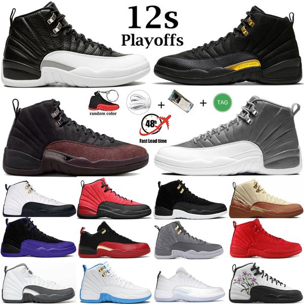 

jumpman 12 12s j12 mens basketball shoes a ma maniere black field purple brilliant orange taxi dark concord royalty retro playoffs men train