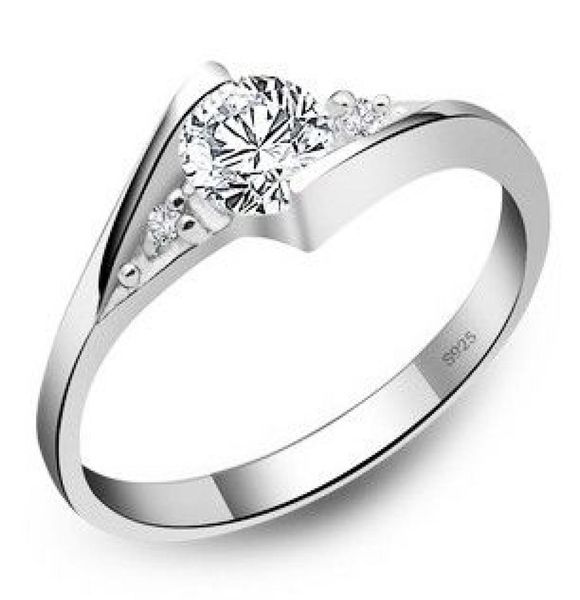 

925 sterling silver rings high qulity white gold plated 1ct swiss diamond ring for women luxury wedding jewelry7055770