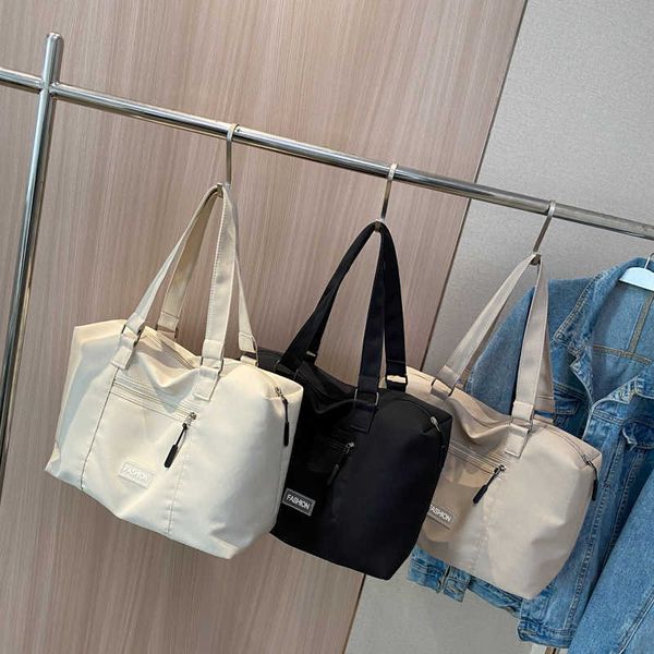 

women's shoulder bag fashionable version simple commuting handbag casual lightweight large capacity student tote bag