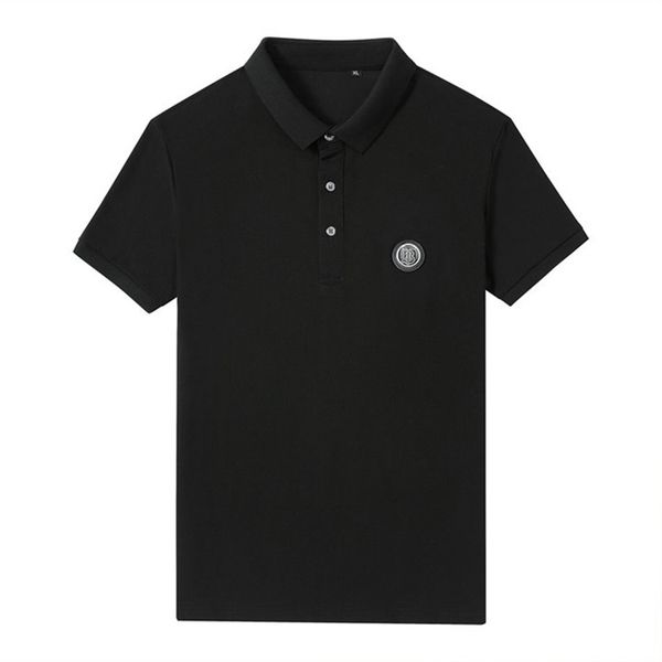 

#9 fashion men's t-shirts mens polo short sleeve breathable tees letter pattern print men women summer t shirts plus size men's p, White;black