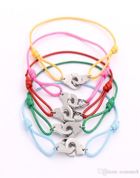 

france paris jewelry sterling silver handcuffs dinh van bracelet for women with rope silver pendant bracelet menottes2269783, Black