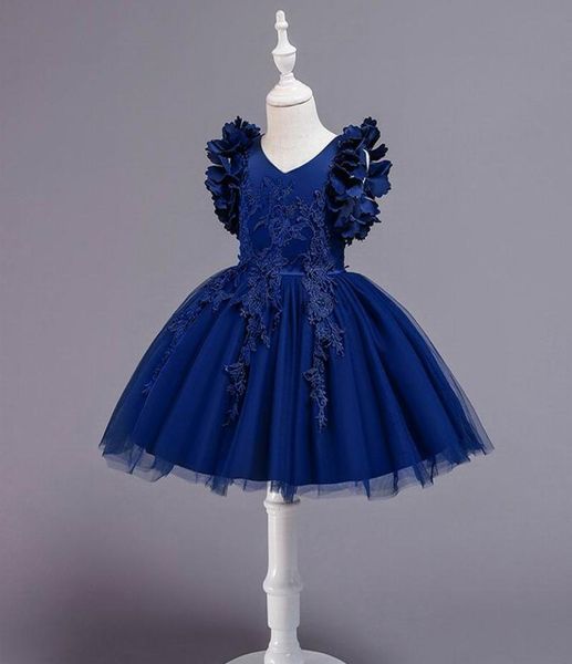 

embroidered flower girl dress petal sleeve princess dresses for party wedding baby clothes 212y e8814900049, Red;yellow