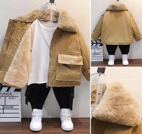 

jackets children jacket coat winter velvet fur down boy clothes thick warm kids parka teen clothing outerwear snowsuit3493407, Blue;gray