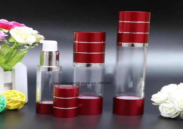 

30ml red plasticaluminum airless bottle for lotionemulsionserumwhitening liquid essence skin care cosmetic packing4223808