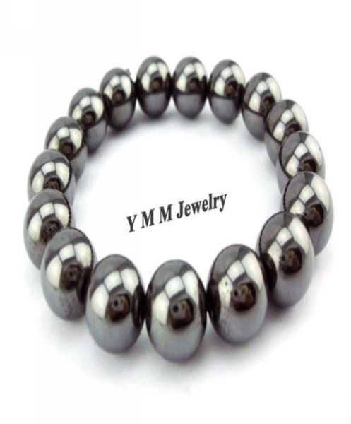 

12pcslot 10mm hematite bracelet stretchy beaded bracelets men039s gift promotion6069804, Black