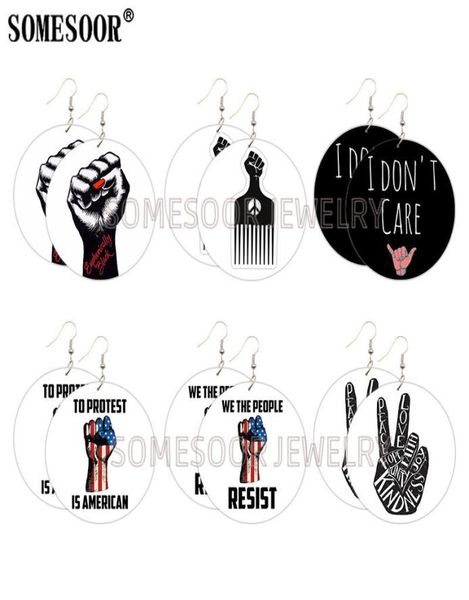 

doublesided printingexaggerated bohemian african fashion 380 wooden earrings2110220, Silver