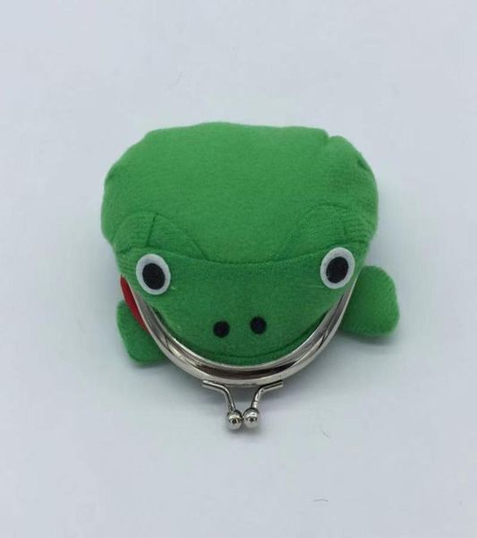 

1pcs frog shape cosplay green animal bag coin purse wallet soft furry plush purse gift smart wallet mini slim card wallet 1008 x29914060, White
