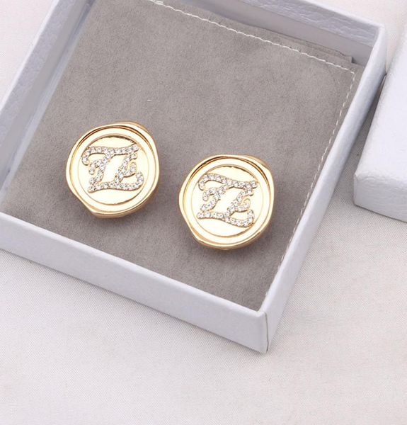 

simple 18k gold plated 925 silver luxury brand designers letters stud geometric famous women heart tassels crystal rhinestone pear9345145, Golden;silver