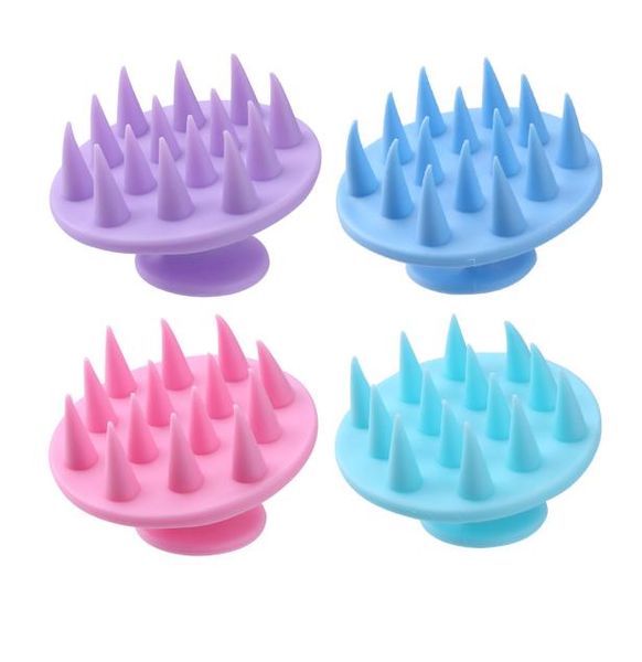

pointed tip silicone scalp massage comb shampoo head acupoint therapy health care hair washing brush3245363
