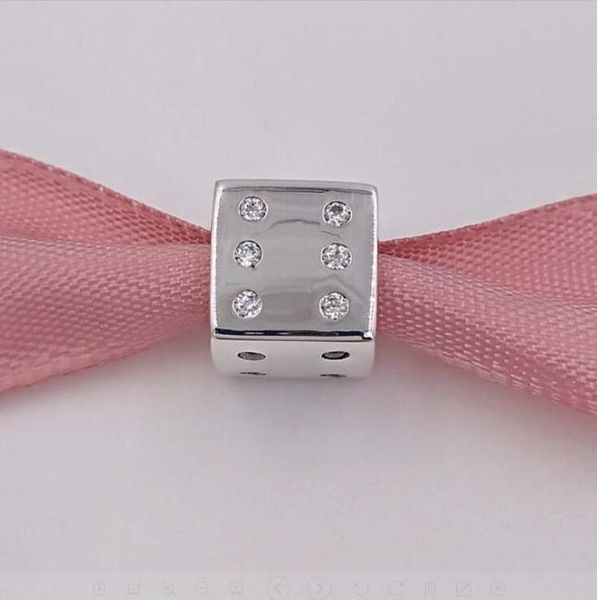 

authentic 925 silver beads sterling silver lucky dice charm charms fits european pandora style jewelry bracelets necklace sterli3279753, Black