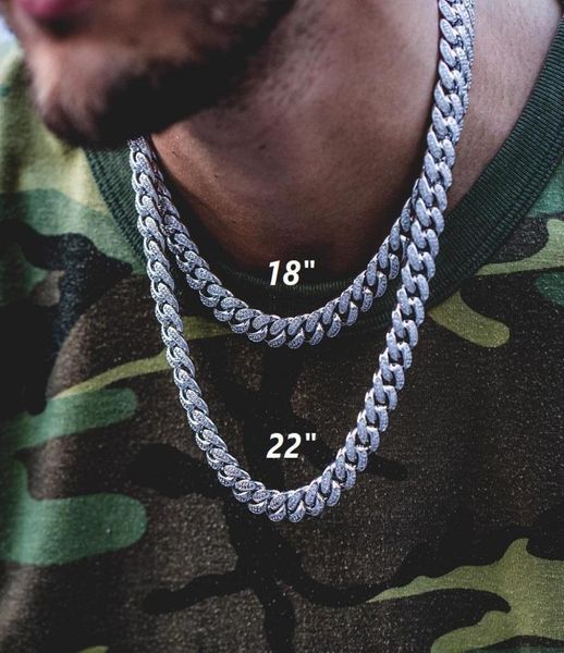 

20" 24" 28" 2018 factory micro pave cz cuban link chain miami long chain luxury boy men jewelry hip hop necklace7043817, Silver
