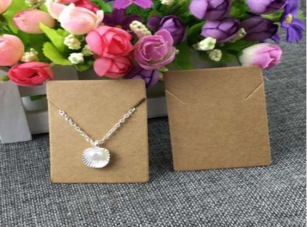 

100pcslot 5x7cm kraft paper necklacependant cards jewelry packing cards for jewelry accessory display card4180626