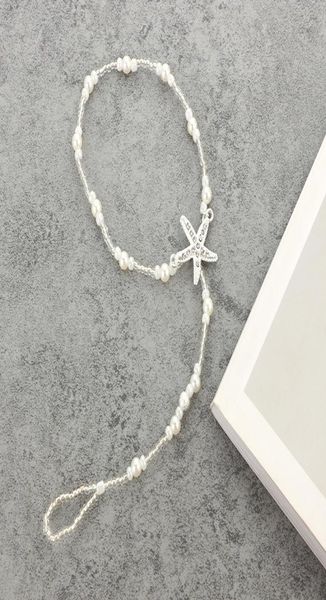 

anklet bracelet female starfish ankle wrist jewelry chain ankle hand jewelry beach adjustable barefoot sandals beach feet female6223342, Red;blue