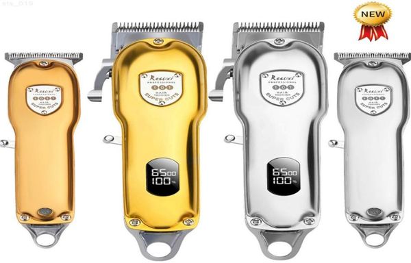 

resuxi all metal t101 trimmer for men barber shop homemake hair cipper electric shaver hair cutting machine kit usb 2021 newt220718708174