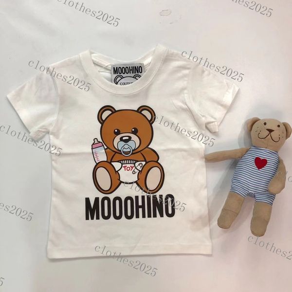 

kids summer t-shirts designer tees boys girls fashion bear letters mosaic printed children casual trendy tshirts more colors luxury 2023 n, Blue
