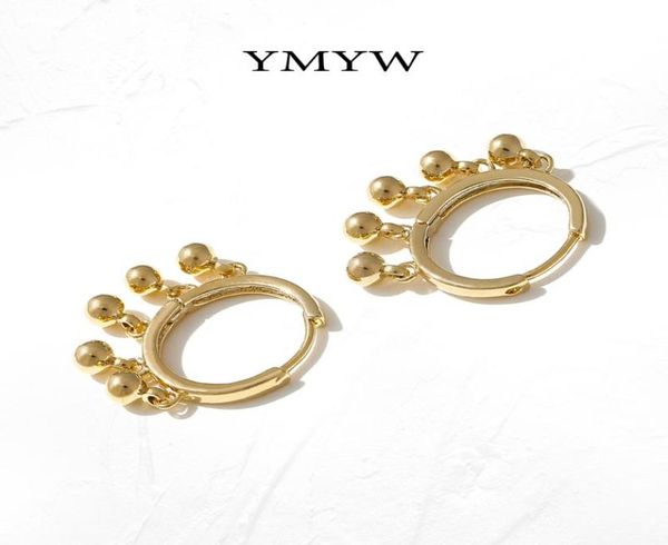 

ymyw trendy round design hoop earrings for women gold metal texture earrings copper jewelry pendientes mujer moda party 20205334656, Golden;silver