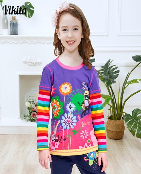 

vikita t shirts children kids child tshirt long sleeve t shirt for girls baby tshirt tee shirt fille girls clothes l328 y2006731875, Blue