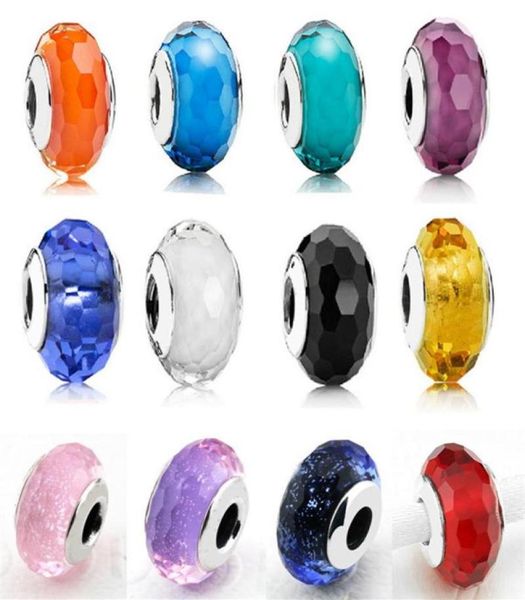 

sale fine jewelry authentic 925 sterling silver charm bracelet necklace diy 12 color beads fit for girl christmas gift8490053, Black
