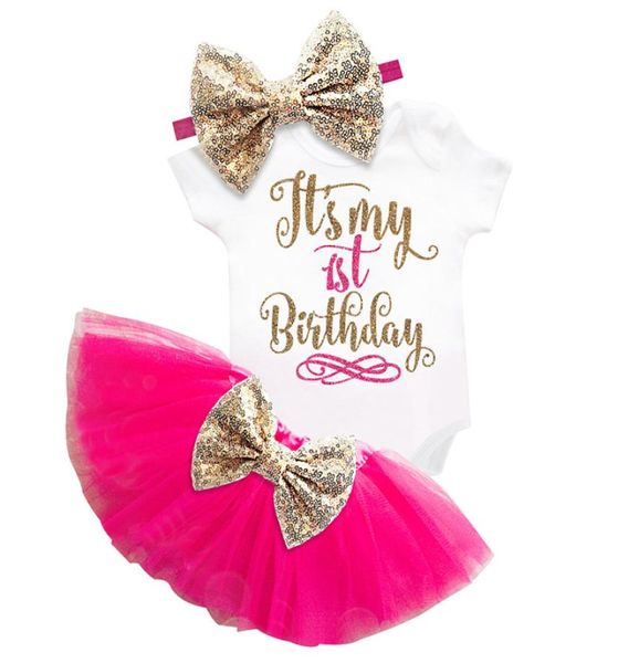 

my baby 1st first birthday toddler tutu gold dress for girl baptism christening puffy cake smash outfits summer size 12m q1226052256, Red;yellow