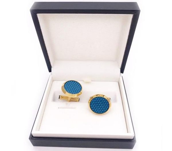 

pure pearl luxury cuff links circle blue crystal fourcolor stainless steel men business suit french shirts cufflinks sleeve style72616758, Silver