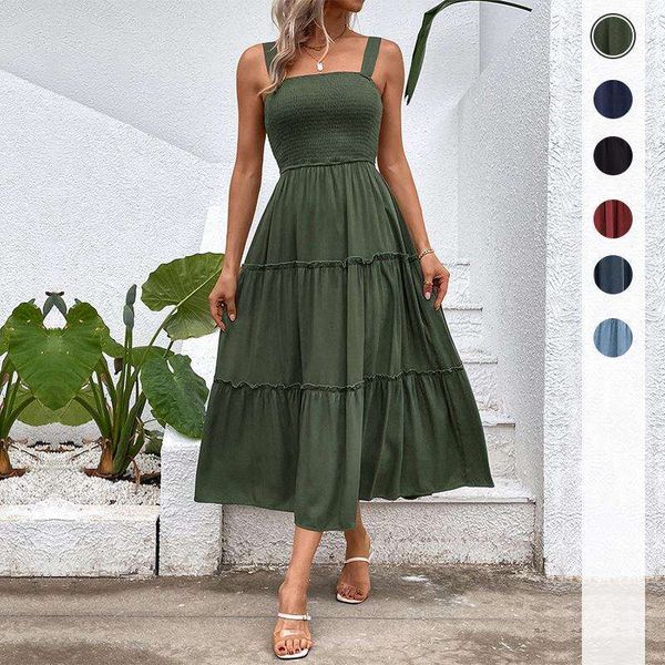 

summer womens spaghetti straps sleeveless dress, Black;gray