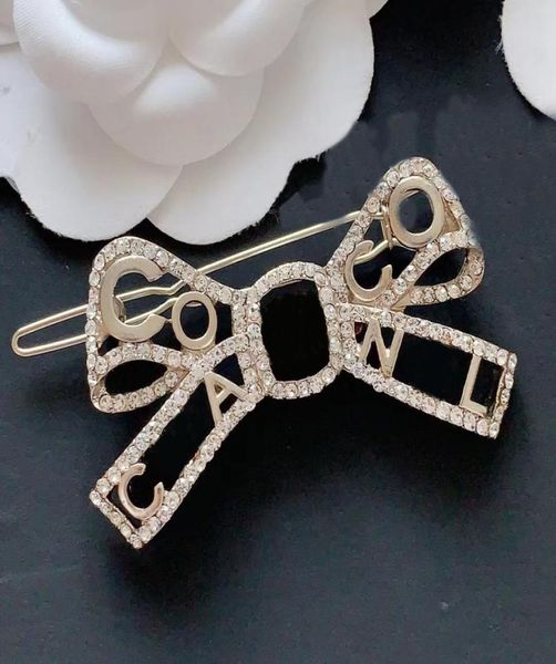 

fashion versatile bows hair clips barrettes brand designer hair clips women party birthday gift jewelry1679707, Golden;silver