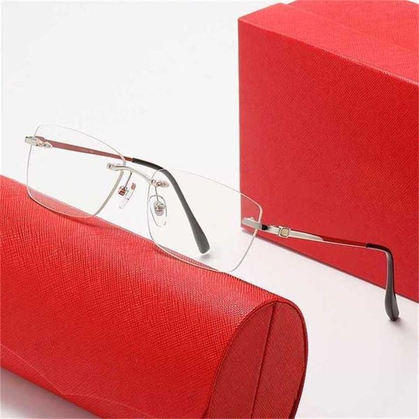 

new square frameless sunglasses men's and women's fashion ocean flat mirror sunglasseskajia new, White;black