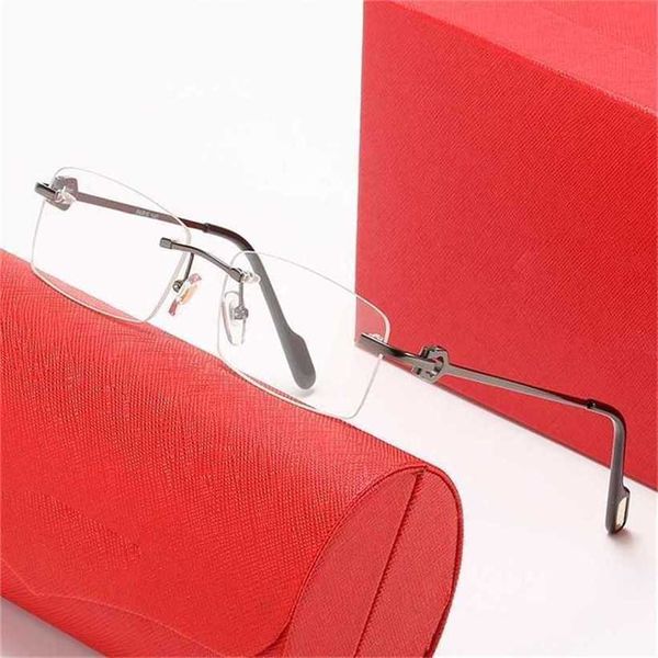 

new frameless men's and women's square piece metal leg fashion optical frame flat mirrorkajia new, White;black