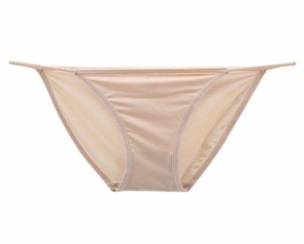 

ice silkunderwear women low waist breathable soft briefs panties solid seamless g string underpants seamless new arrival3524420, Black;pink