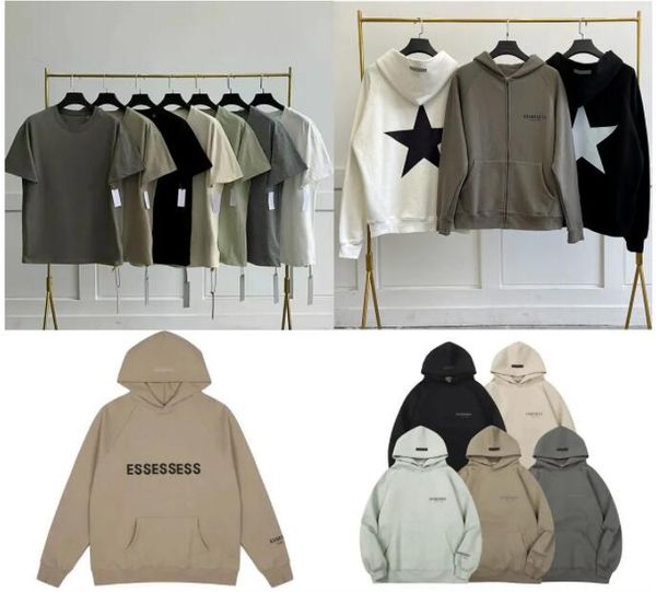 

men hoodies designer hoodie essentail sweatshirts hoody women high street streetwear ess loose hoodie couple cotton sweater pullover long s, White;black