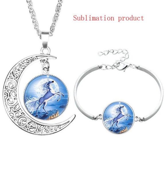 

new style blank bracelets for sublimation moon bracelet for women diy jewelry heat transfer printing consumable 20pcslot wholesal7185629, Silver
