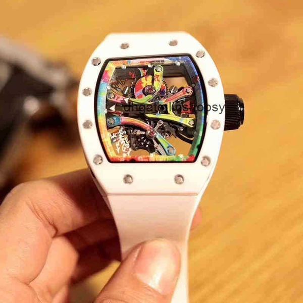 

amens watch designer watches movement automatic lluxury paneraiss lluxury mens mechanical watch wine barrel richa milles rm68-01 series, Slivery;golden