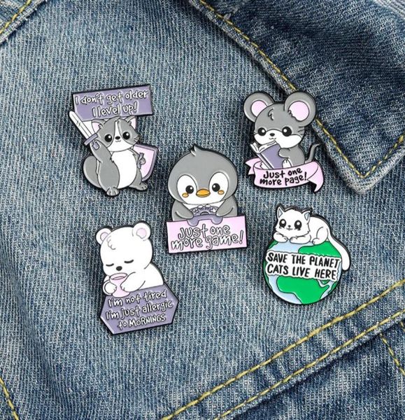 

just one more mouse enamel brooches pin for women fashion dress coat shirt demin metal funny brooch pins badges promotion gift 2027812861, Gray