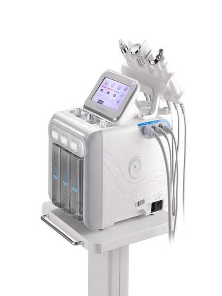 

h2o2 6 in 1 hydrafacial hydrogen oxygen hydrofacial dermabrasion machine skin peel facial skin scrubber facial beauty deep cleanse4411029, Black;white