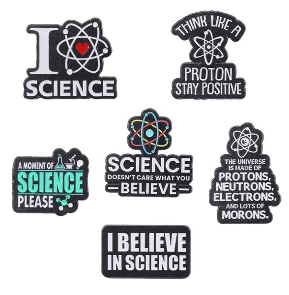 

i love science cute brooches pin for women kids fahsion jewelry shirt coat dress denim bag decor metal enamel pin4707753, Gray