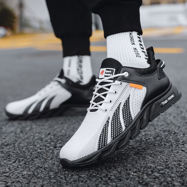

flying woven mens shoes designer knit shoe men's sports shoes breathable sneakers hiking shoe good quality casual black men trainers wi
