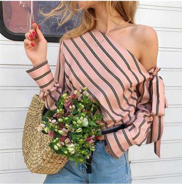 

women's shirt women's hollowed out lapel fashion shirt blusa off shoulder 2021 spring/summer dual color women's shirt, White