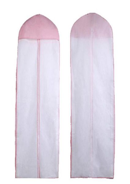 

white pink bridal accressories 155cm wedding dress bag garment cover evening dress dust cover travel storage 6507597