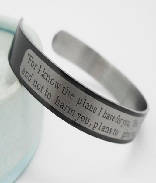 

12pcs jeremiah 2911 lords prayer stainless steel bangles bracelets men 2017 fashon wristbands whole cuff religious jewelry lot1920093, Black