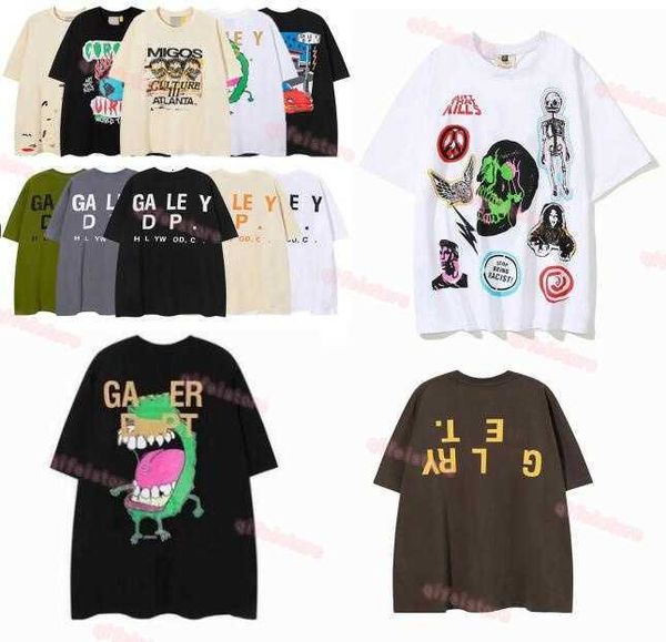 

2023 galleries t shirts mens women designer t-shirts depts cottons man s casual shirt luxurys clothing street shorts sleeve clothes size s-, White;black