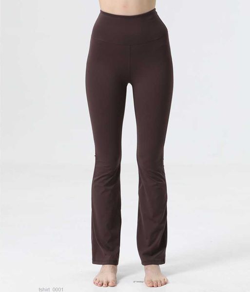 

lu yoga suit groove women's leggings high waist flared pants slightly dance studio gym clothes tight 6yhp, Black;white