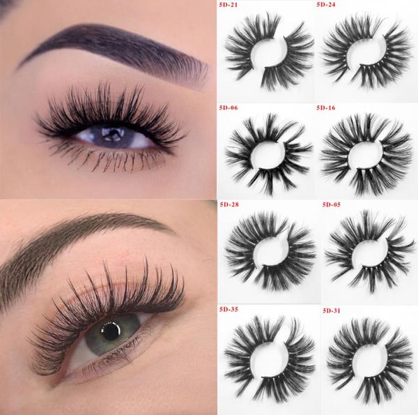

25mm lashes dramtic 5d faux mink hair false eyelashes wispies fluffy full strips eyelashes long handmade eye extension1800090